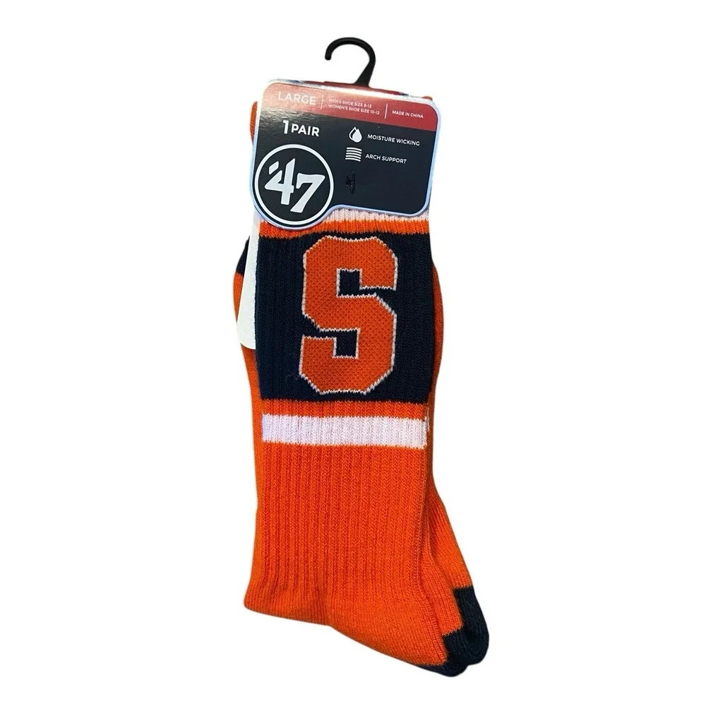 Syracuse '47 Moisture Wicking‎ Crew Socks Men's Size 9-13